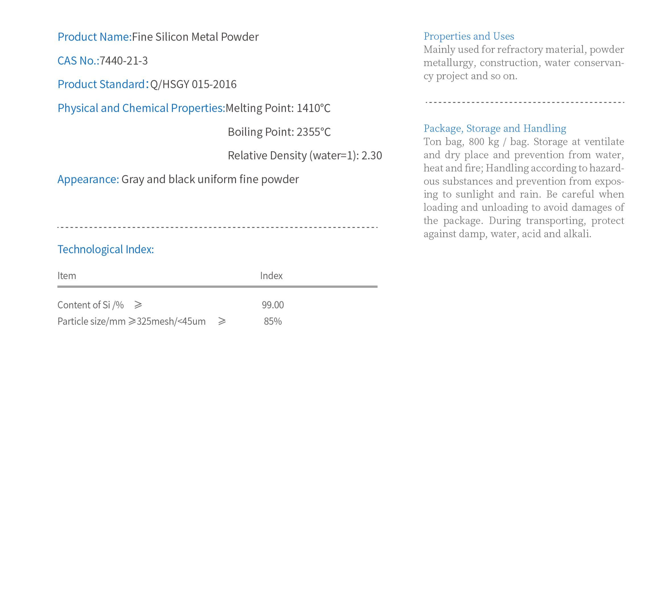 細(xì)硅粉-Fine Silicon Metal Powder.png